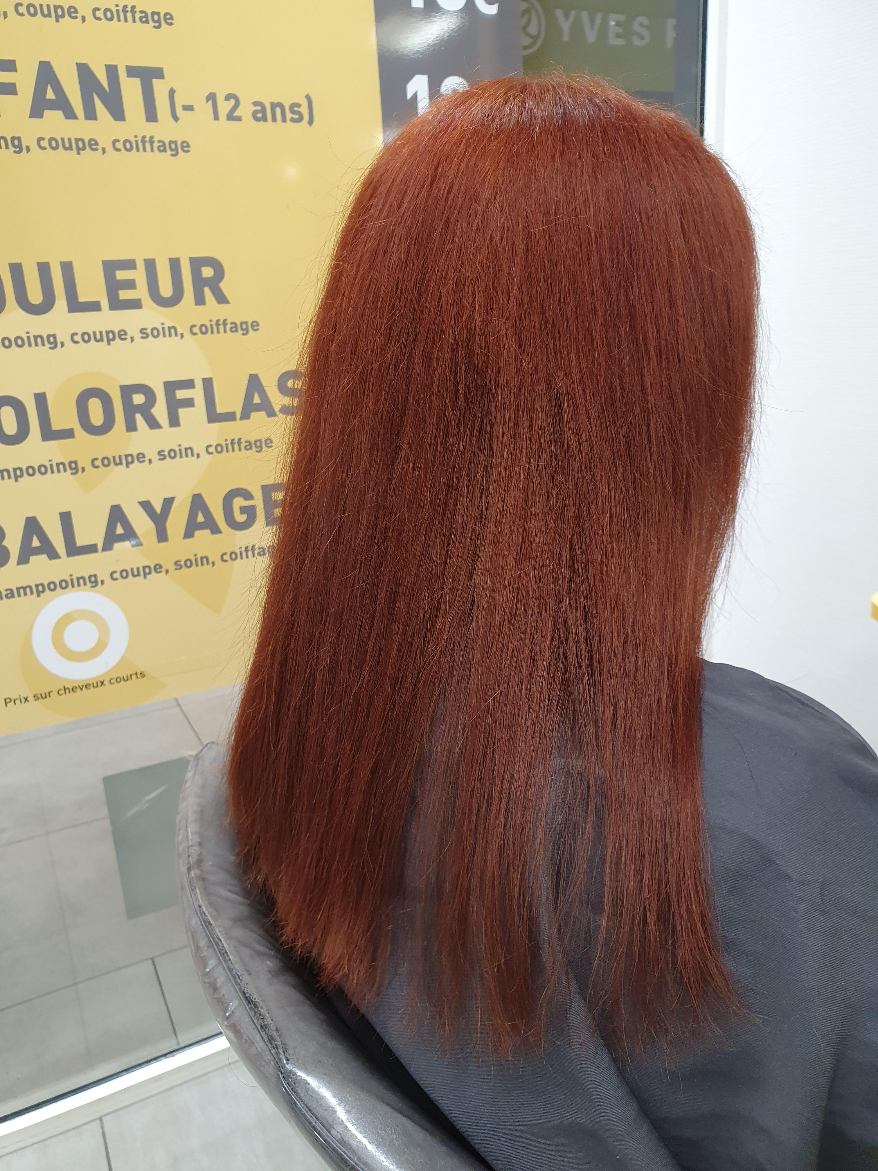 une très jolie couleur cuivré pour notre cliente